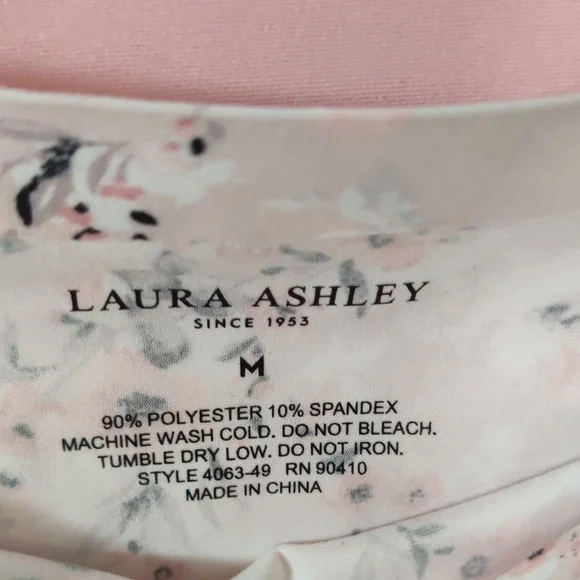 Laura Ashley Pink Floral & Solid No Show Briefs Set - 5 Pack - Picture 4 of 4
